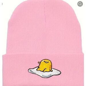 Copied -  New!  Gudetama The Lazy Egg Beanie Stocking Cap Hat Baby Pink